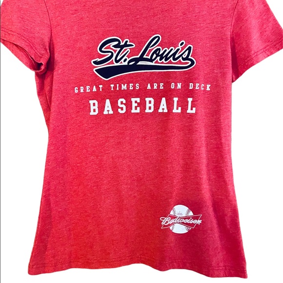 St. Louis Baseball "Great Times are on Deck" Budweiser T-Shirt - Picture 2 of 5